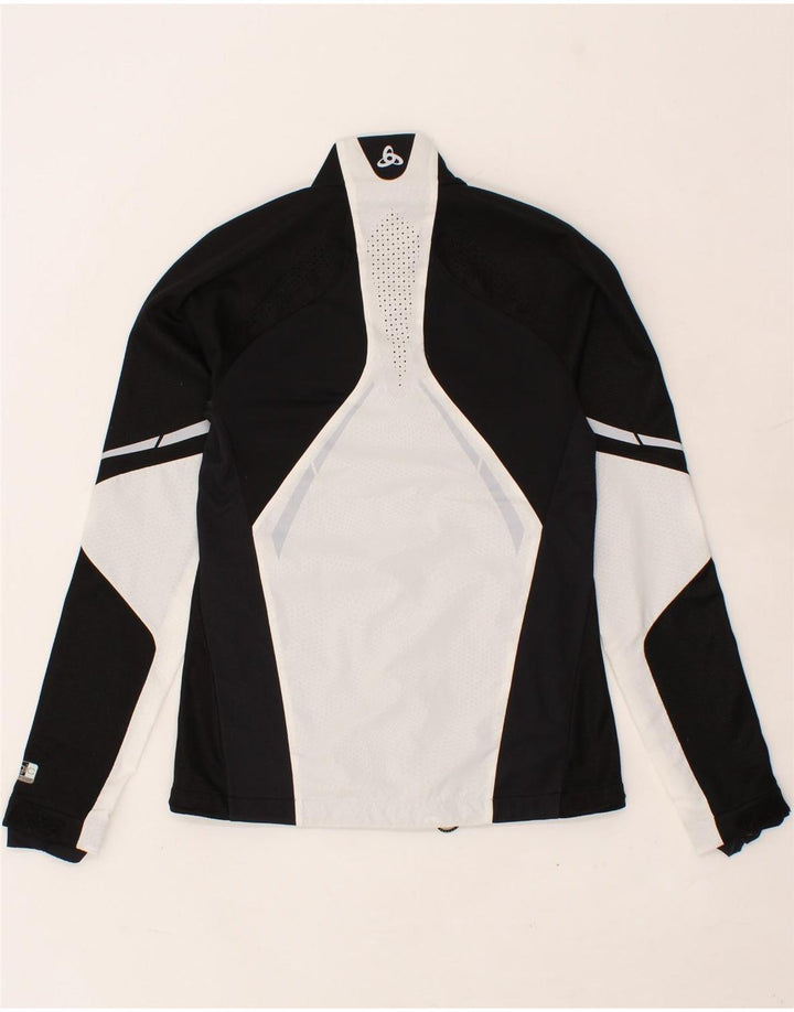VINTAGE Womens Tracksuit Top Jacket UK 6 XS Black Colourblock Polyester Vintage Vintage and Second-Hand Vintage from Messina Hembry 