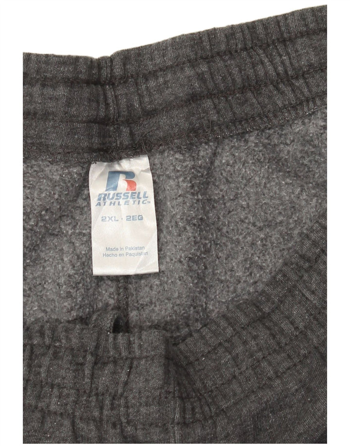 Russell atletske muške trenirke hlače 2XL sivi flekasti pamuk