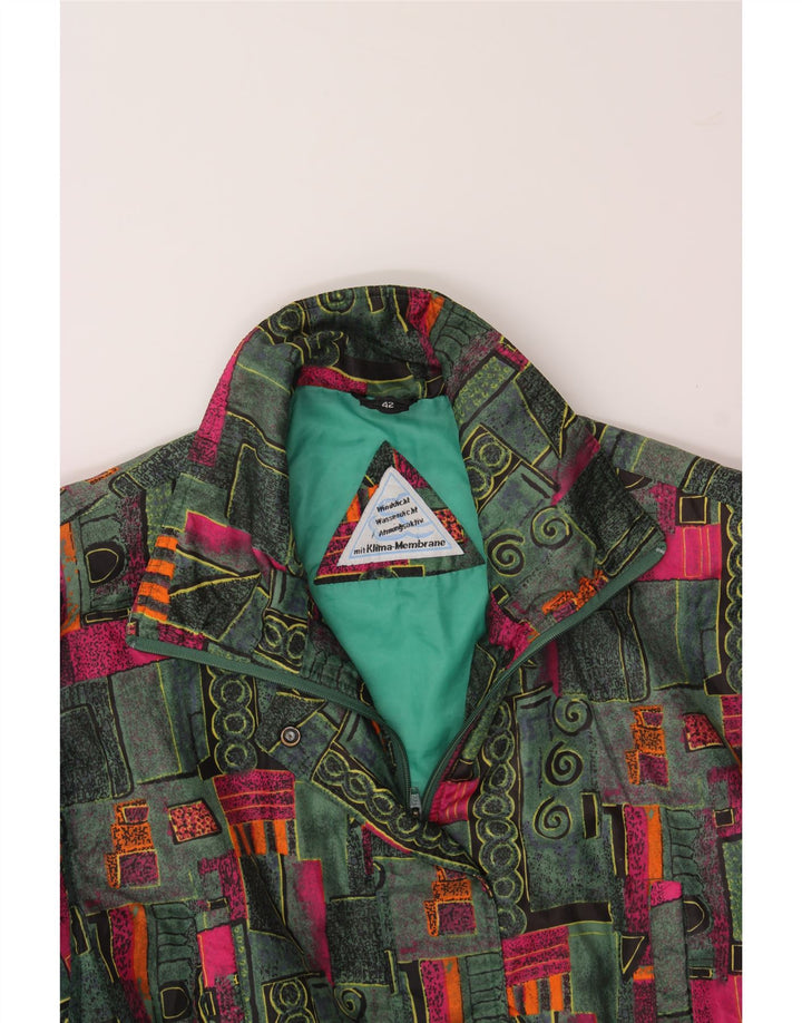 C&A Womens Windbreaker Coat EU 42 Large Green Patchwork Polyester Vintage C&A and Second-Hand C&A from Messina Hembry 