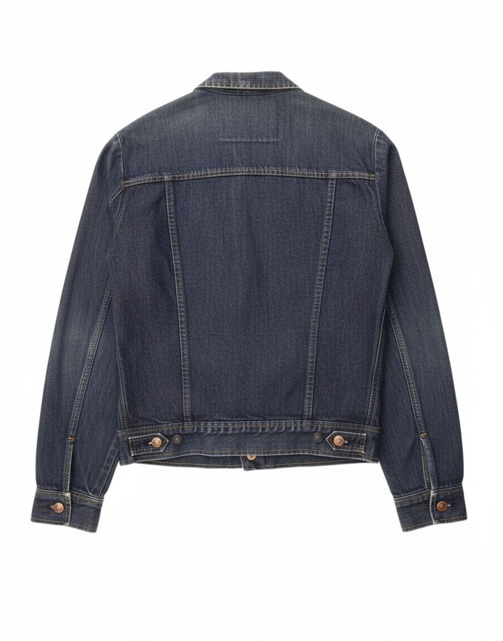 VINTAGE Mens Denim Jacket UK 36 Small Navy Blue