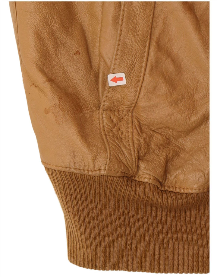 Vintage muška vojna bomber kožna jakna UK 38 srednje bež boje
