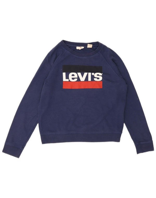 Levi's Ženski džemper s grafičkim motivima UK 14 Srednji tamnoplavi pamuk