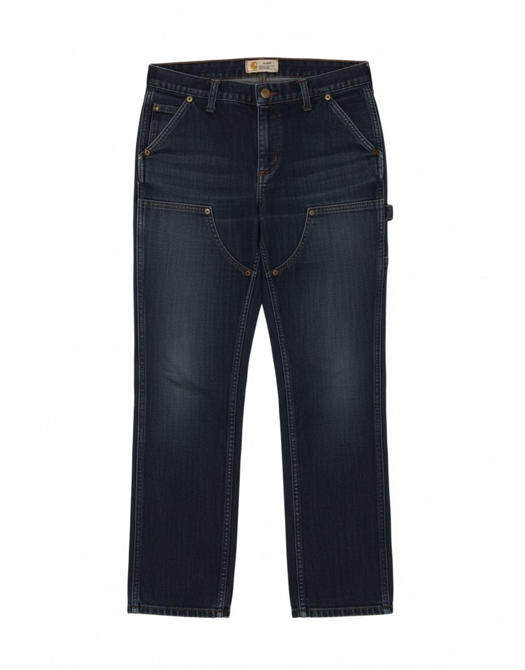 CARHARTT Womens Slim Cargo Straight Jeans US 4 Small W30 L28 Blue Cotton