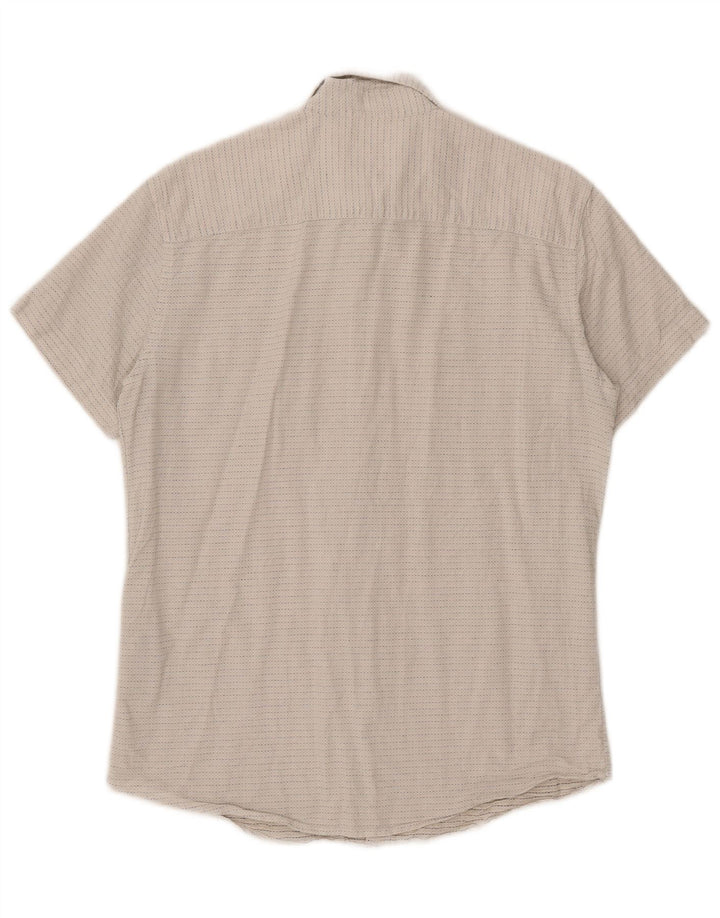 Jack & Jones muška košulja kratkih rukava srednje bijele boje, pamuk na točkice