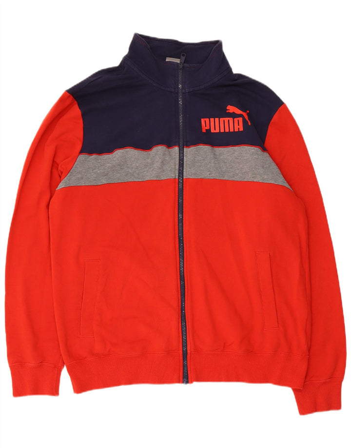 Puma muška gornja jakna trenirke s grafičkim motivima, velika pamučna crvena boja
