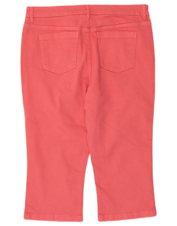 Crew Clothing Ženske ravne Capri hlače UK 14 Large W34 L19 Pink
