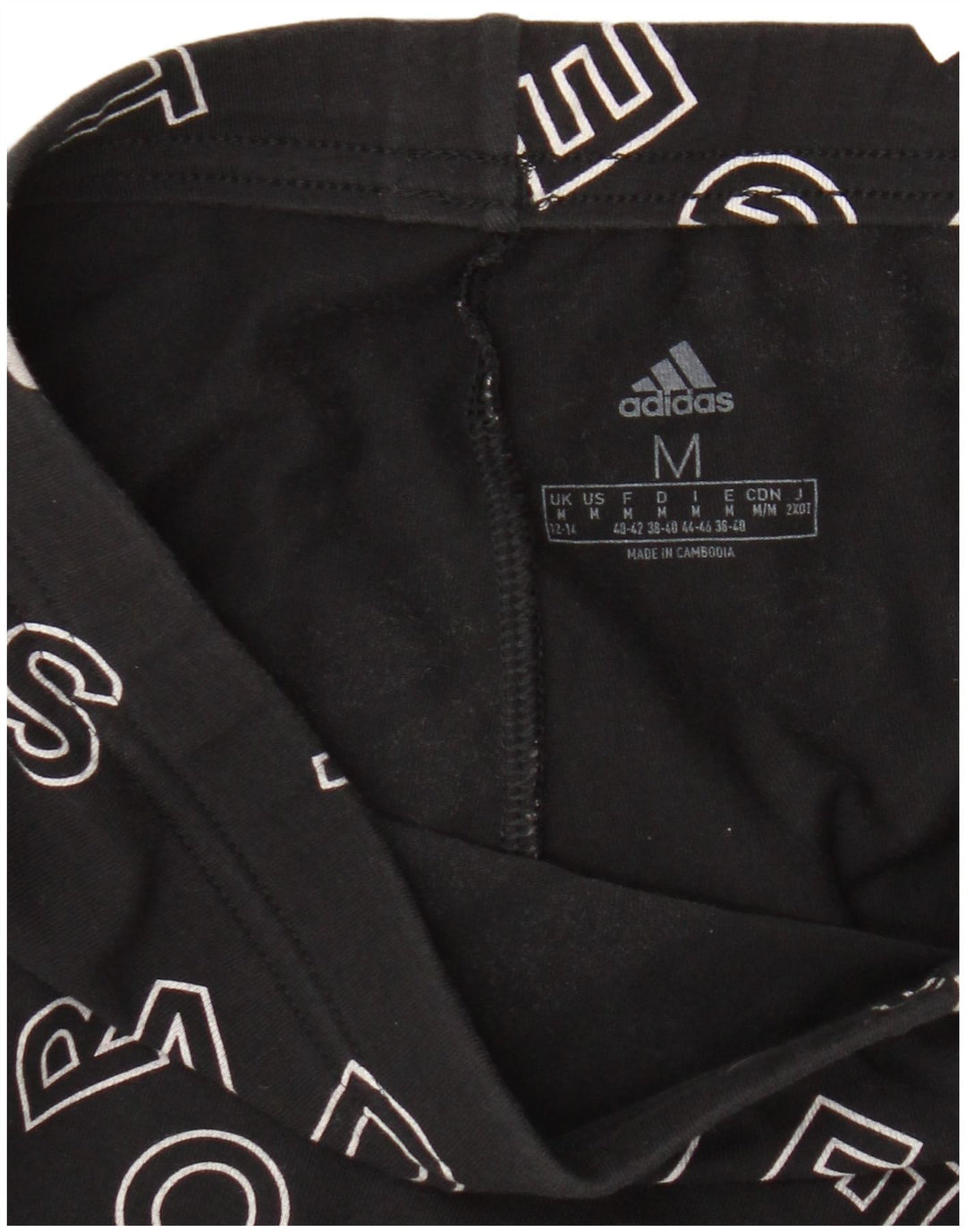 Adidas ženske grafičke tajice UK 12/14 srednje crne