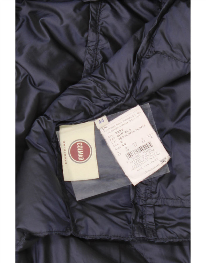 COLMAR Womens Padded Jacket IT 44 Medium Navy Blue Polyester Vintage Colmar and Second-Hand Colmar from Messina Hembry 