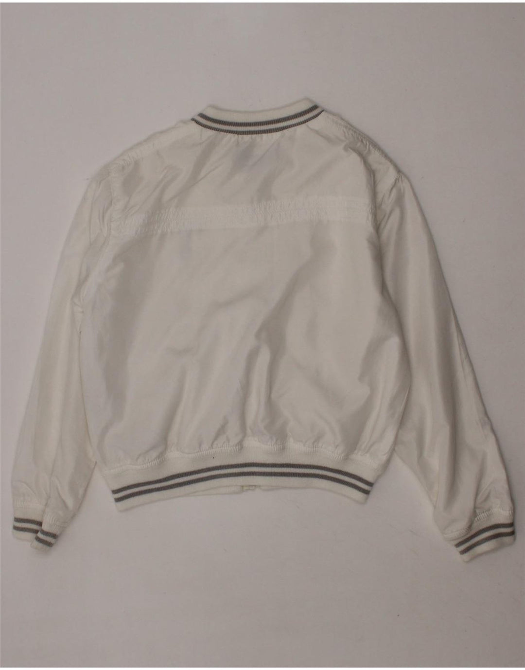 TRUSSARDI JUNIOR Boys Bomber Jacket 4-5 Years White Nylon Vintage Trussardi Junior and Second-Hand Trussardi Junior from Messina Hembry 