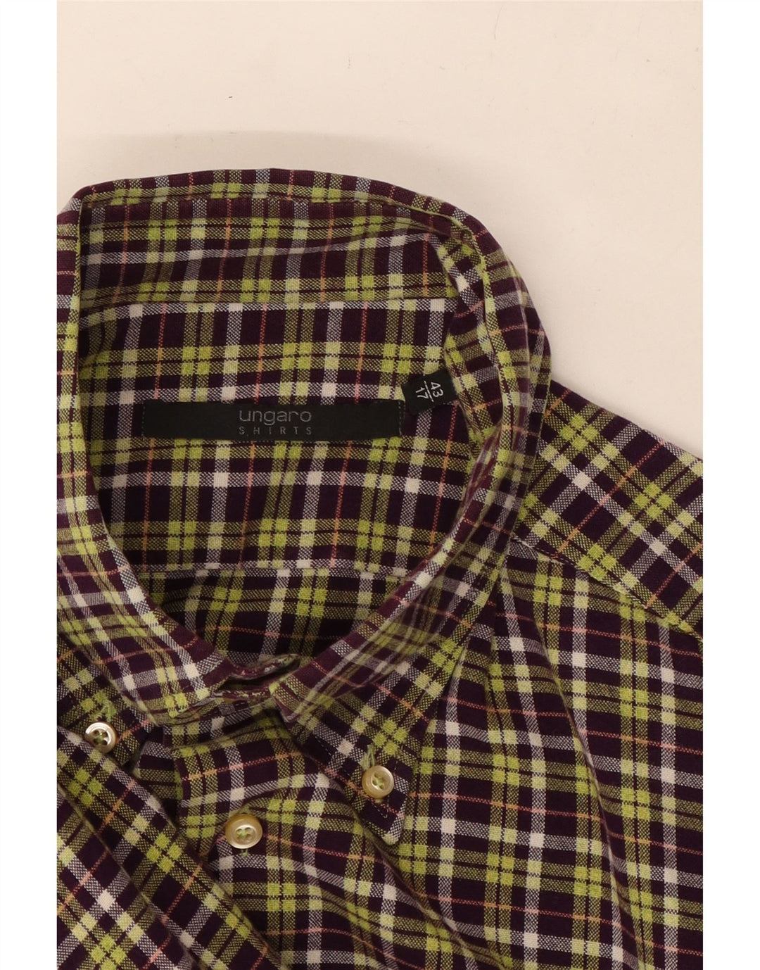 UNGARO muška košulja veličina 43 17 XL ljubičasta karirana