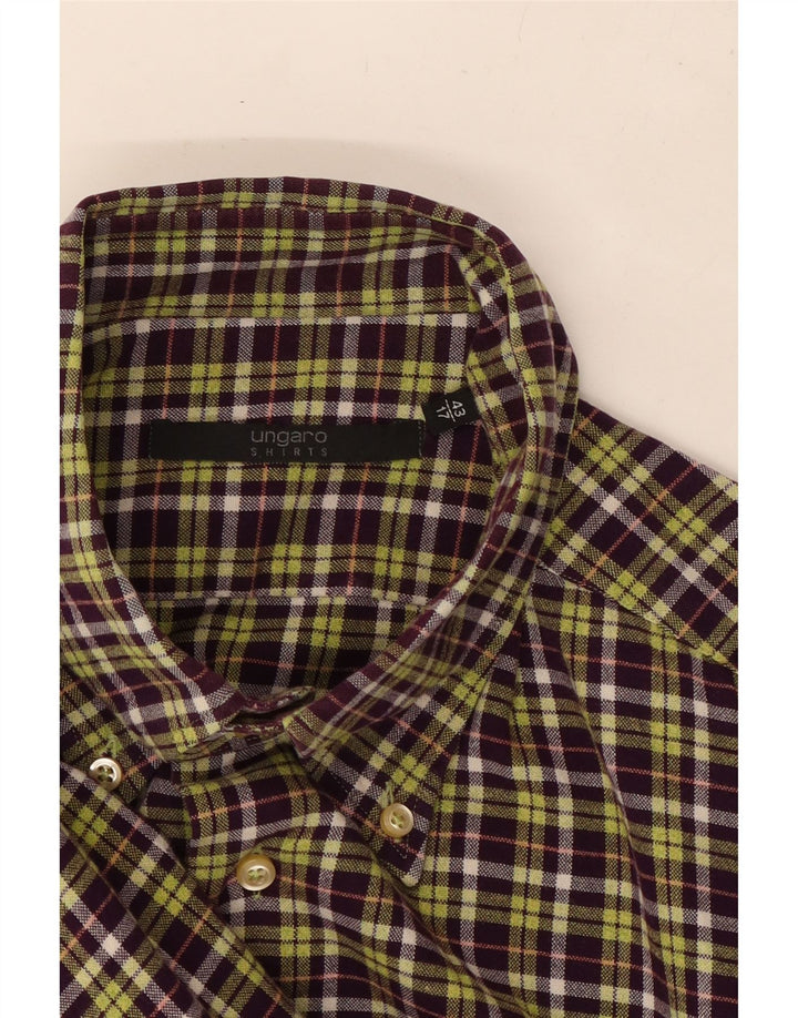 UNGARO muška košulja veličina 43 17 XL ljubičasta karirana