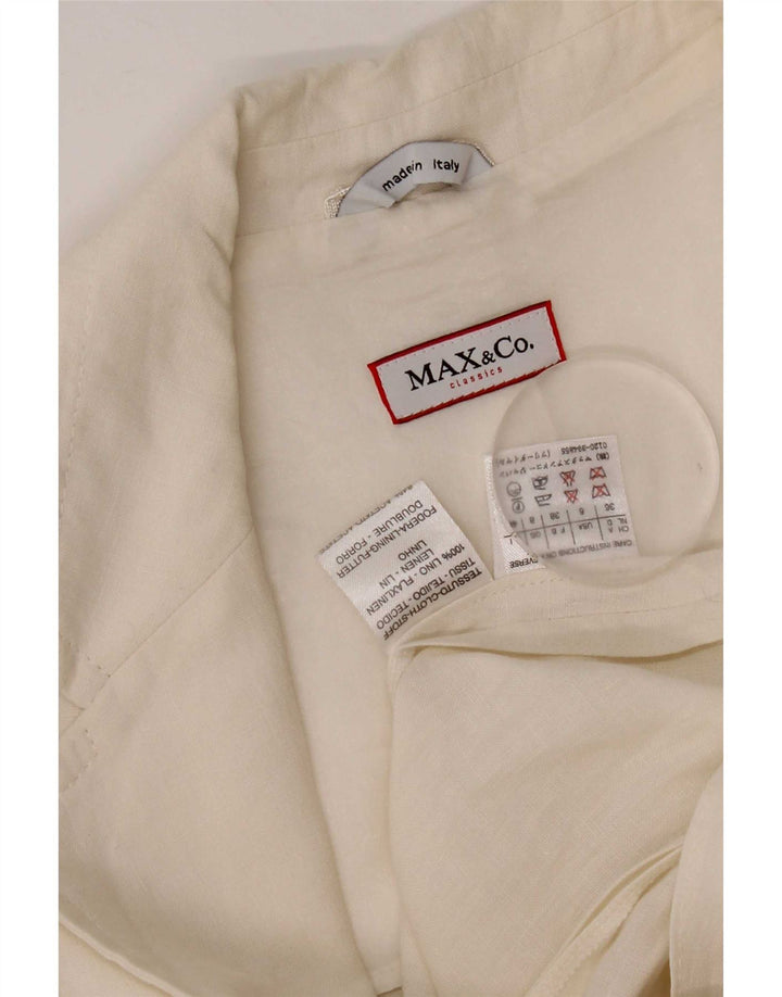 Max & Co. Ženska jakna s 3 gumba UK 8 Small White Lan