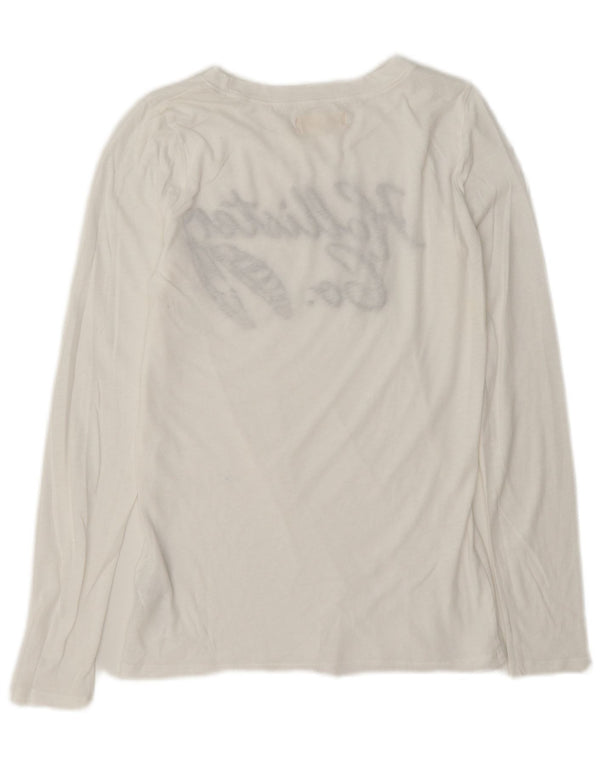 Hollister ženska majica dugih rukava s grafikama UK 10, mali bijeli pamuk