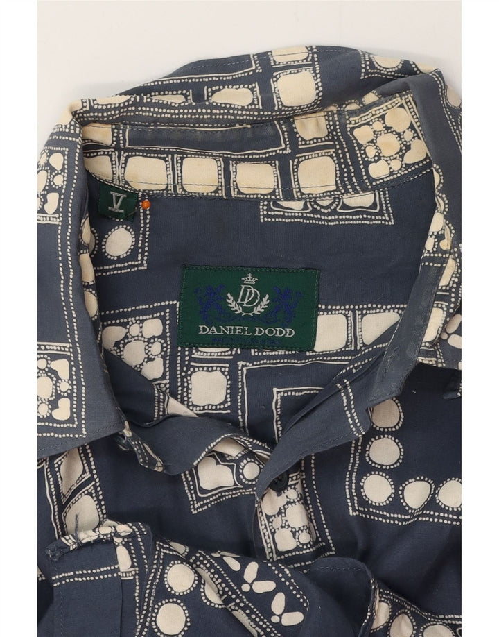 VINTAGE muška košulja velika tamnoplava geometrijska