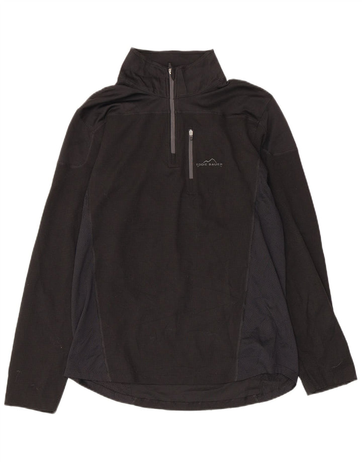 EDDIE BAUER Ženska trenirka s patentnim izrezom Top UK 10 Small Black