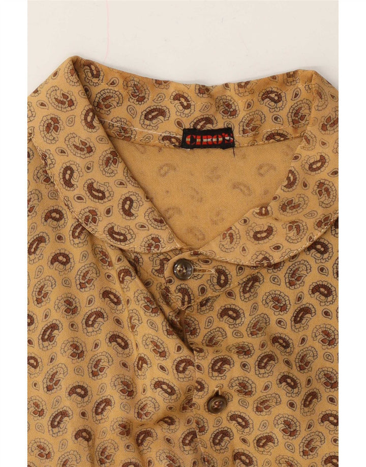Vintage muška košulja kratkih rukava srednje bež boje s pajslijem