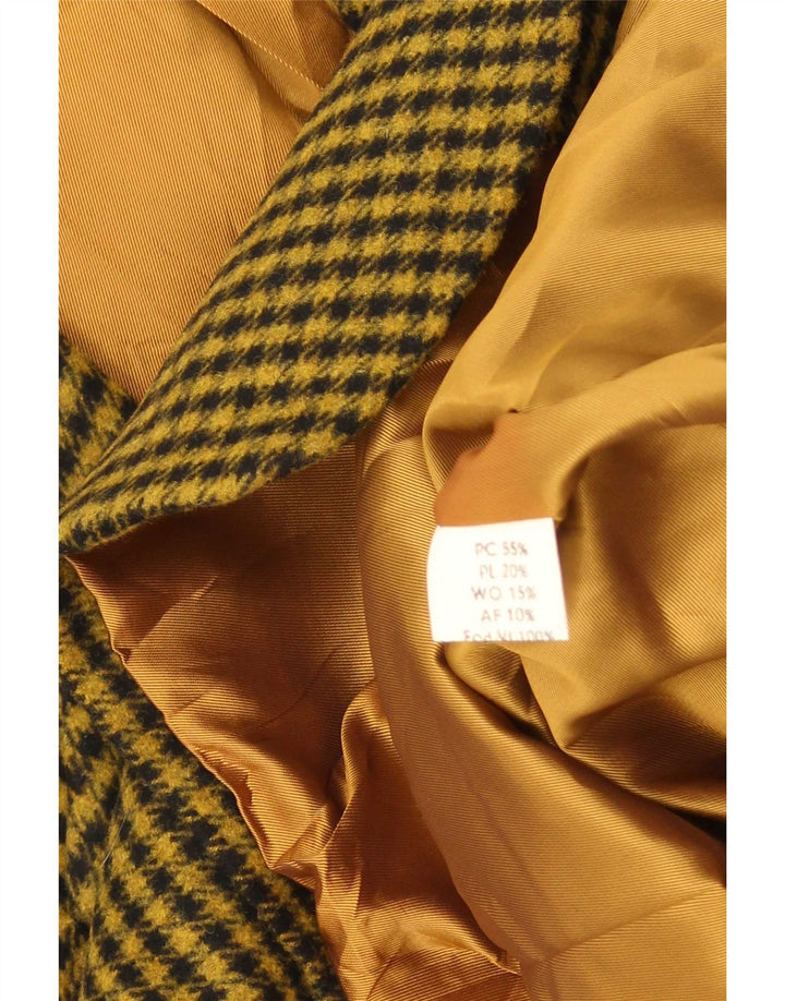 Vintage muška jakna sa 2 gumba IT 52 XL žuti karirani poliester