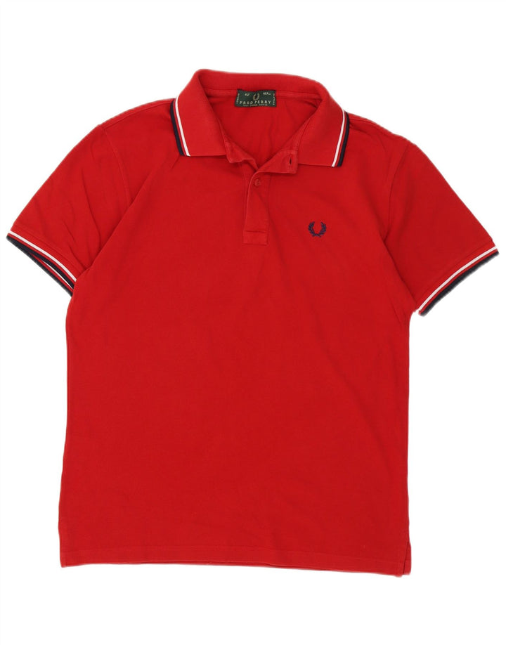 Fred Perry muška polo majica srednje crvene pruge, pamuk