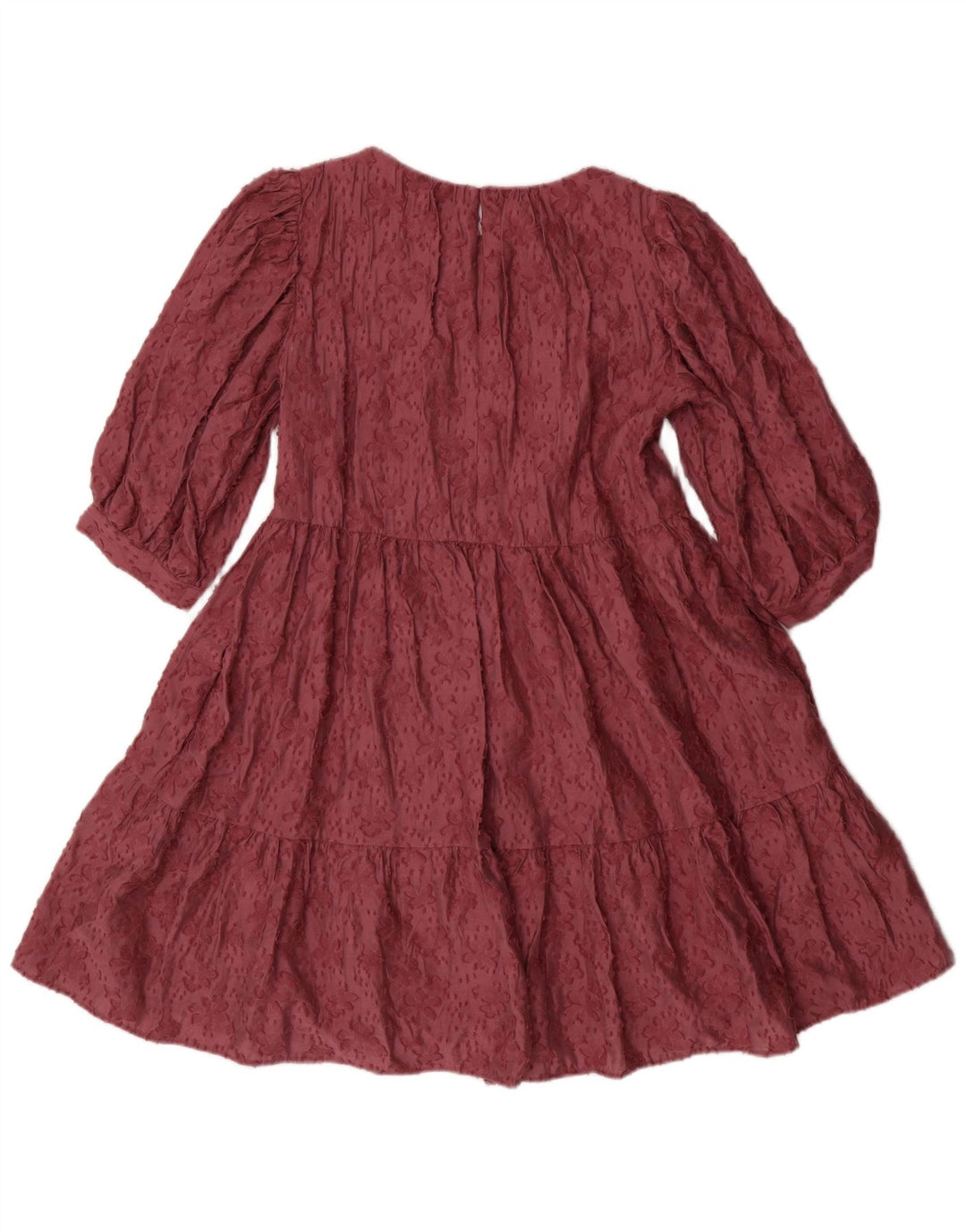 Zara ženska haljina A-kroja s 3/4 rukavima UK 6 XS Roza boemska cvjetna viskozna haljina