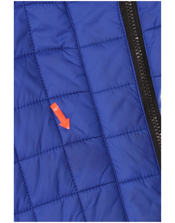Superdry ženska podstavljena jakna s kapuljačom UK 10 Mali plavi najlon