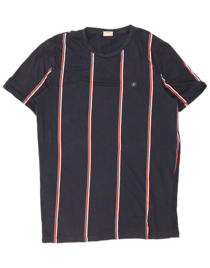 Jack & Jones muška majica kratkih rukava Srednji tamnoplavi pamuk na pruge