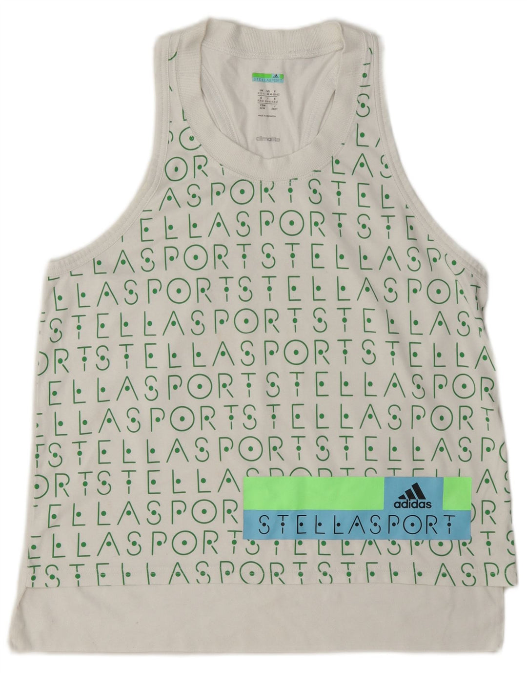 Adidas ženski Stella Graphic Vest Top UK 12/14 Srednje bijeli