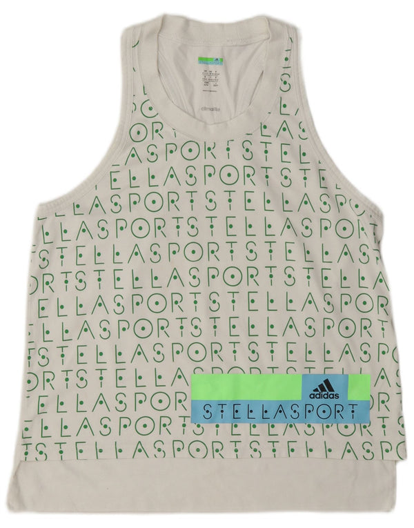 Adidas ženski Stella Graphic Vest Top UK 12/14 Srednje bijeli