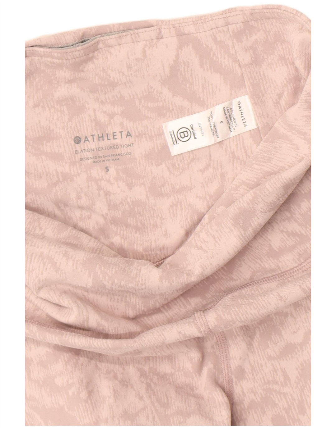 Athleta ženske tajice s apstraktnim uzorkom UK 8 Male ružičaste najlonske