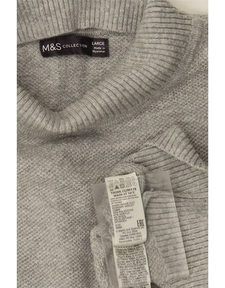 Marks & Spencer ženski džemper s kornjačičastim ovratnikom UK 16 veliki sivi