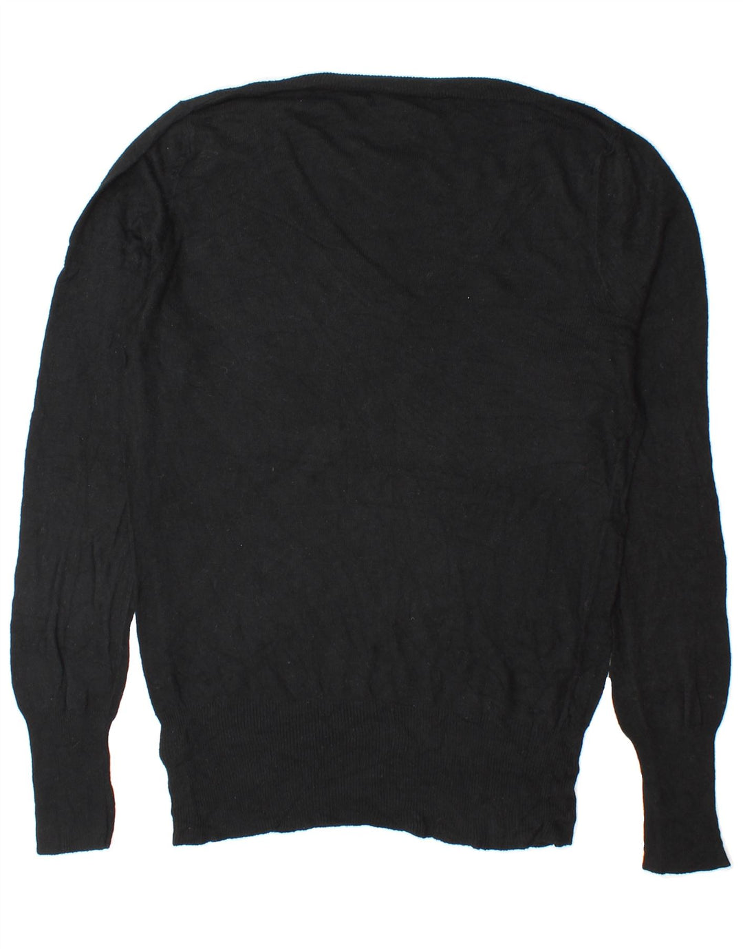 MOSSIMO Womens V-Neck Jumper Sweater UK 14 Medium Black Nylon Vintage Mossimo and Second-Hand Mossimo from Messina Hembry 