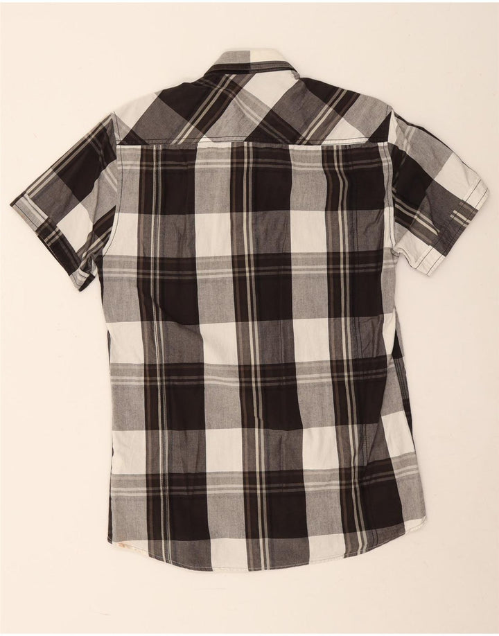 Jack & Jones muška košulja kratkih rukava Srednji crni karirani pamuk