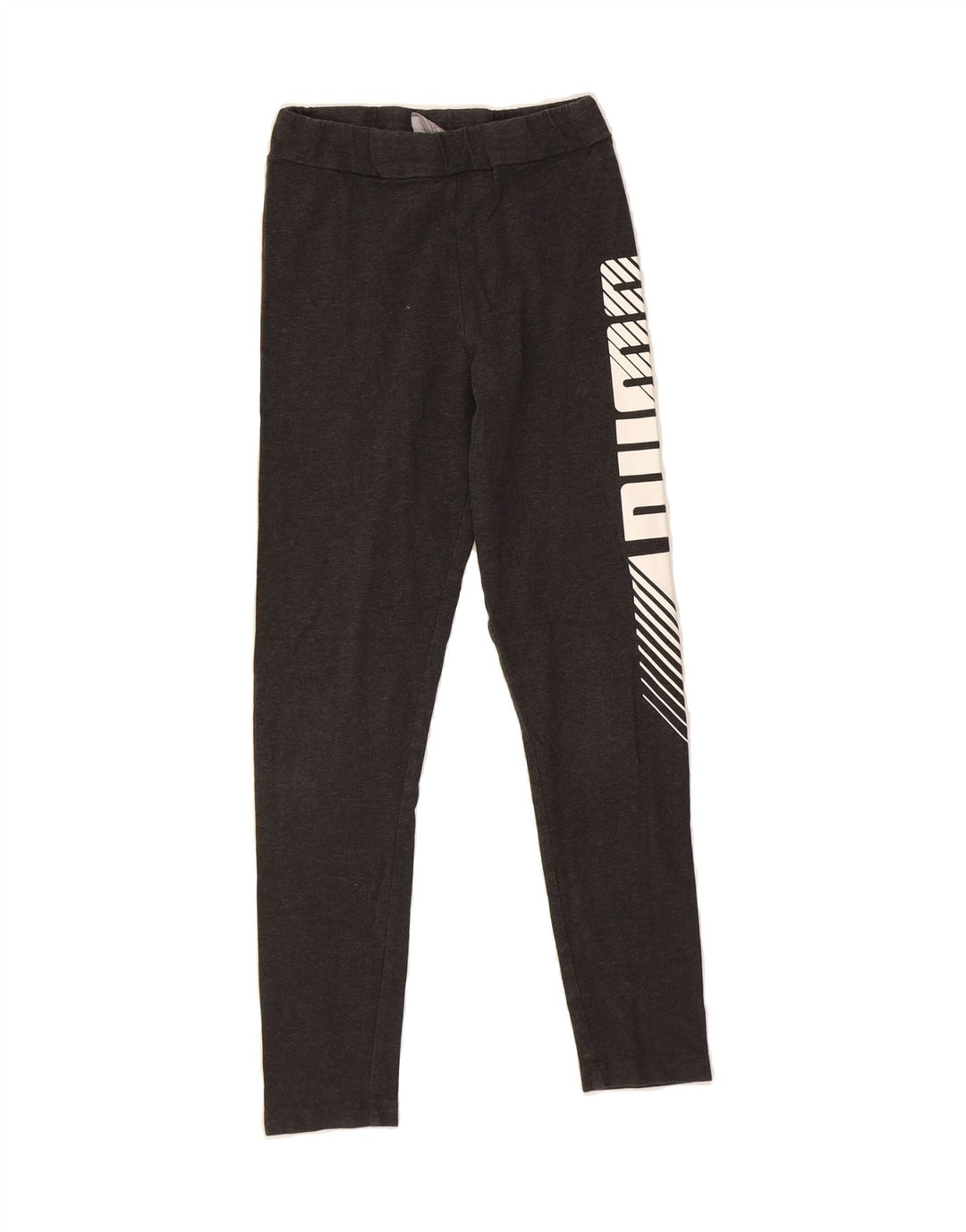 PUMA Girls Graphic Leggings 11-12 Years  Black Vintage Puma and Second-Hand Puma from Messina Hembry 