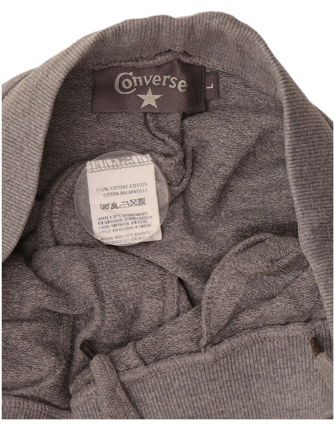 CONVERSE Muška trenirka Hlače Joggers Large Grey Pamuk
