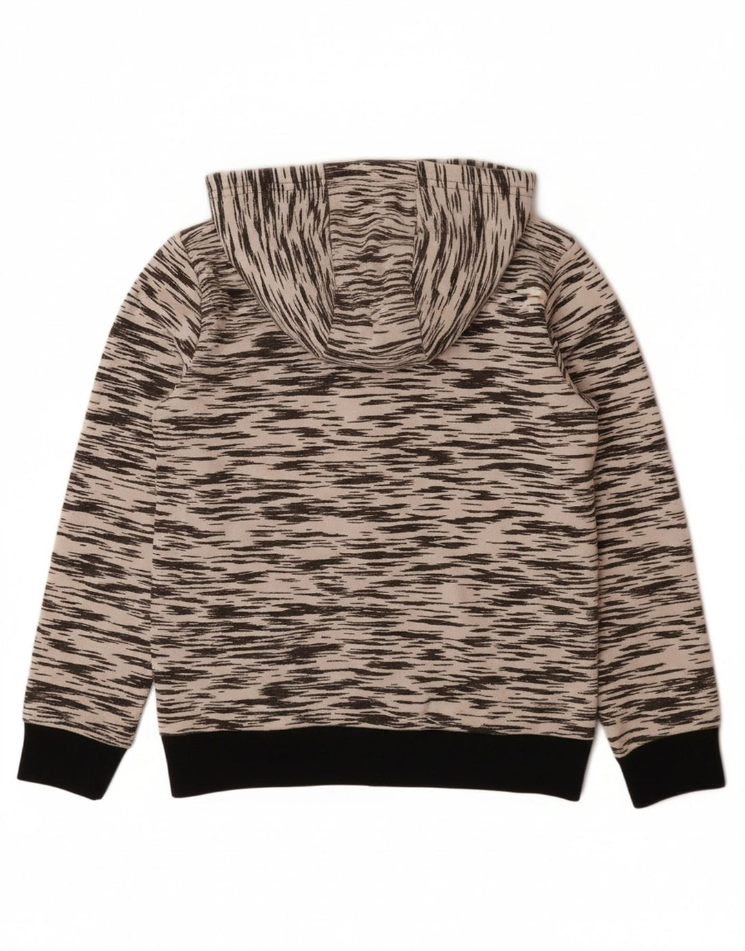 ADIDAS džemper s kapuljačom s patentnim zatvaračem ADIDAS za dječake, 7-8 godina, sivi flekasti poliester