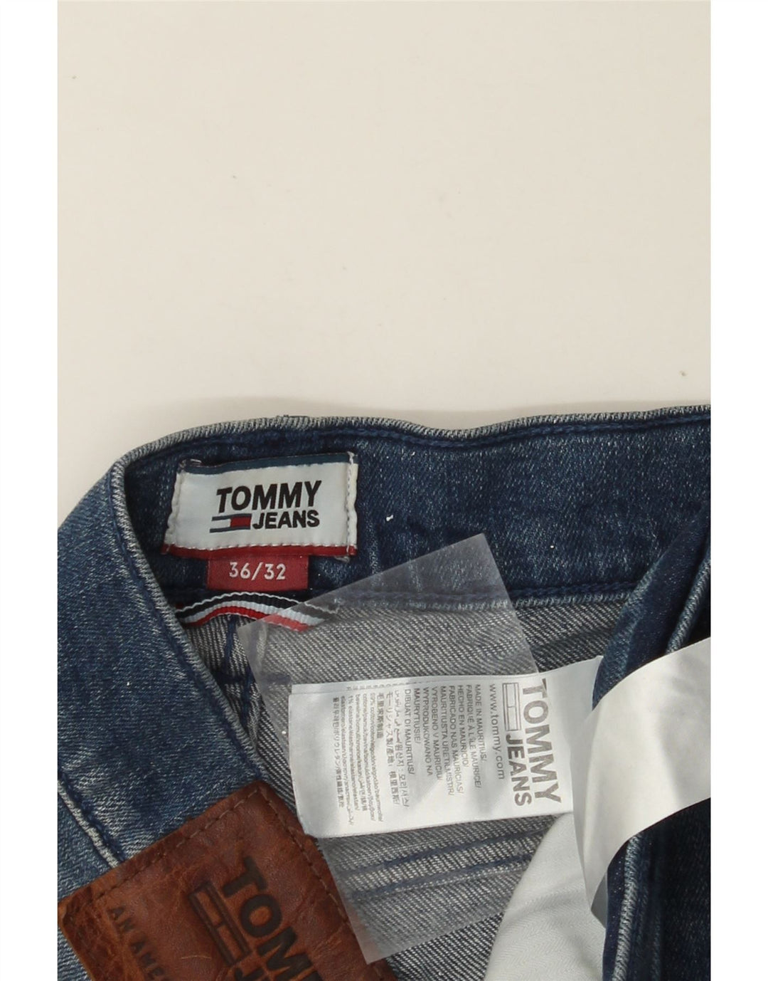 TOMMY HILFIGER Muške ravne traperice W36 L32 Plavi pamuk