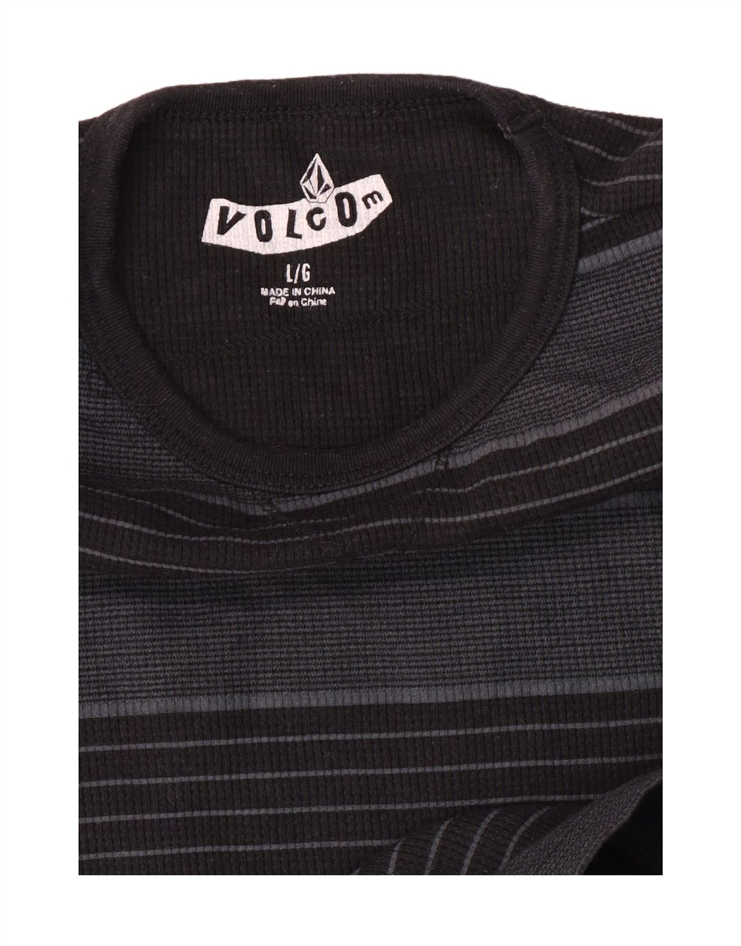 Volcom majica dugih rukava za dječake 11-12 godina, velike sive pruge od poliestera