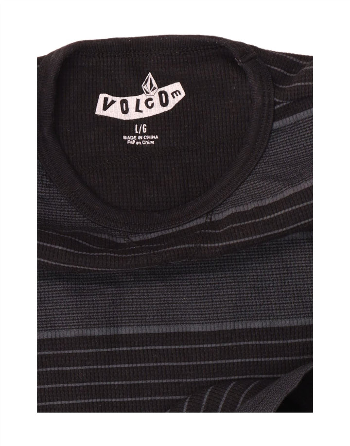 Volcom majica dugih rukava za dječake 11-12 godina, velike sive pruge od poliestera