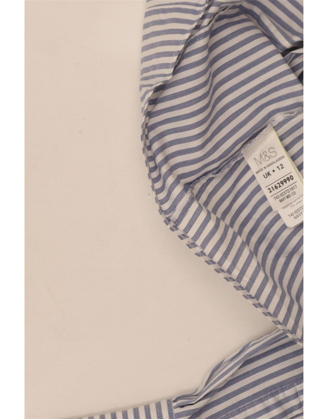 Marks & Spencer ženska košulja UK 12 srednje tamnoplave pamučne pruge