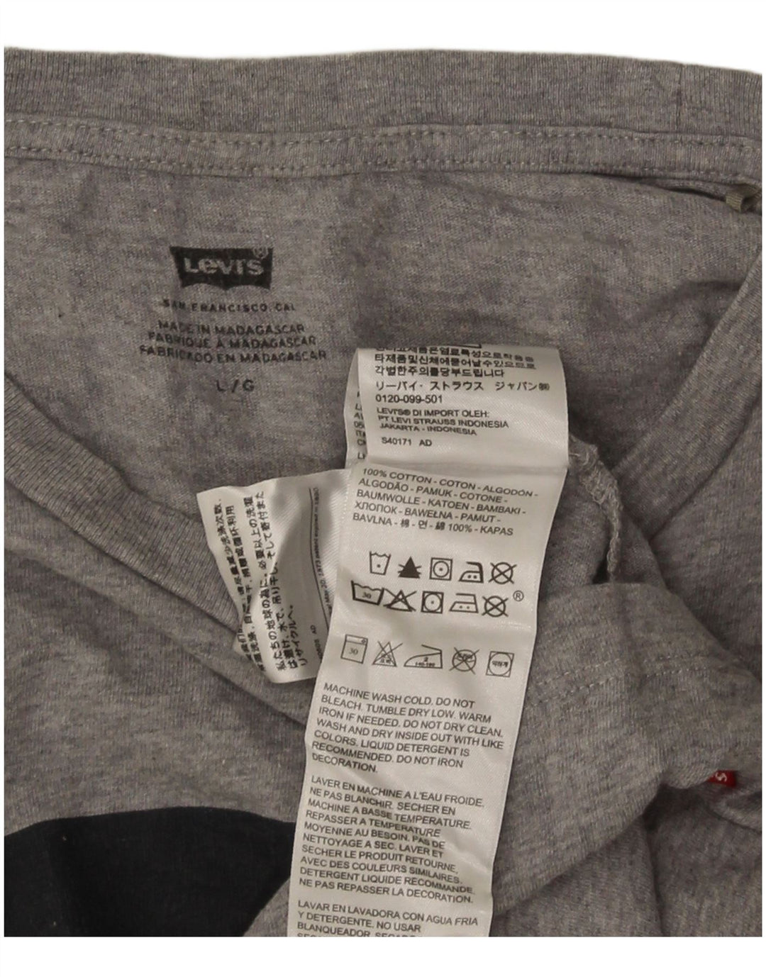 Levi's muška majica kratkih rukava s grafičkim motivima, veliki sivi flekasti pamuk