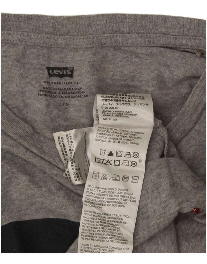 Levi's muška majica kratkih rukava s grafičkim motivima, veliki sivi flekasti pamuk