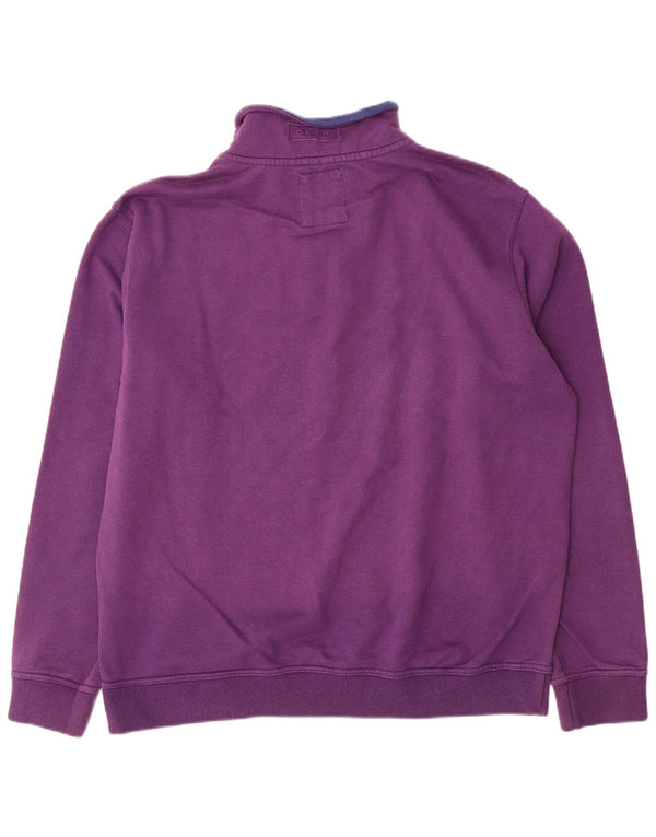 Crew Clothing Muška majica s izrezom s patentnim zatvaračem, 2XL ljubičasti pamuk