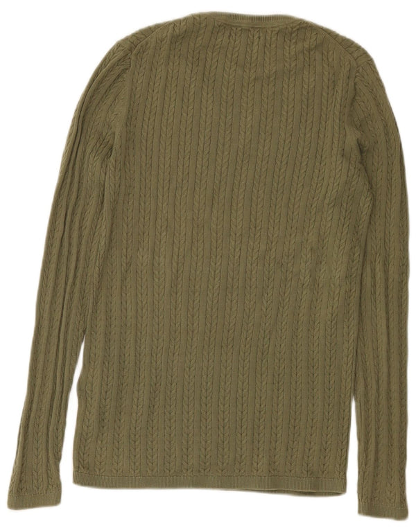 Tommy Hilfiger Ženski džemper s okruglim izrezom UK 12 Srednji kaki pamuk