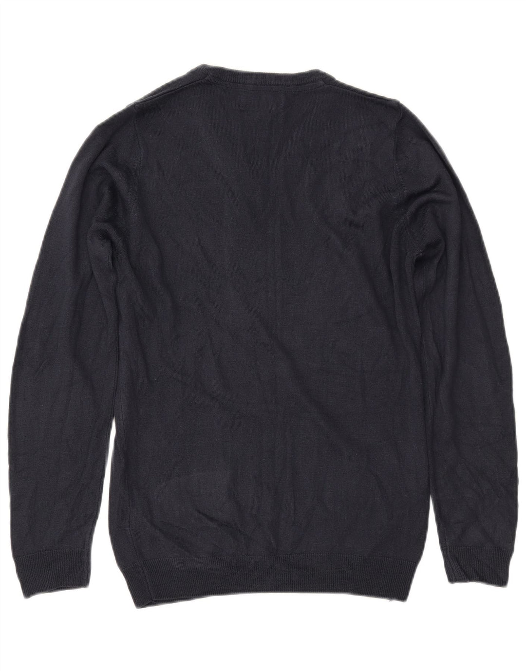 MARKS & SPENCER Ženski džemper s V-izrezom UK 10 Mali tamnoplavi akril