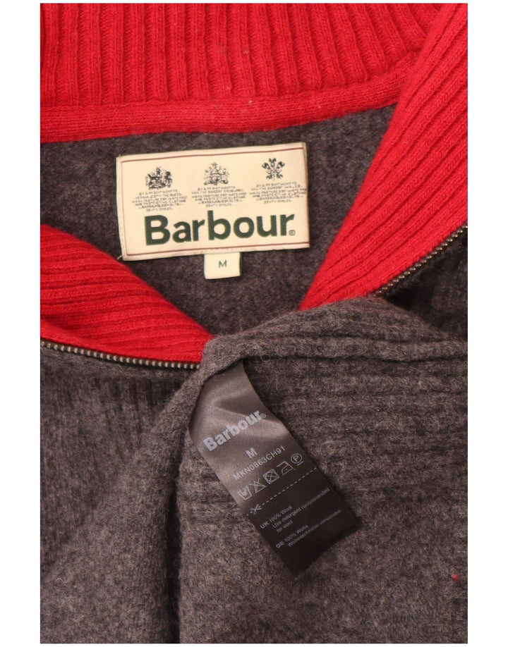 Srednje siva vunena pulover srednjeg kroja Barbour
