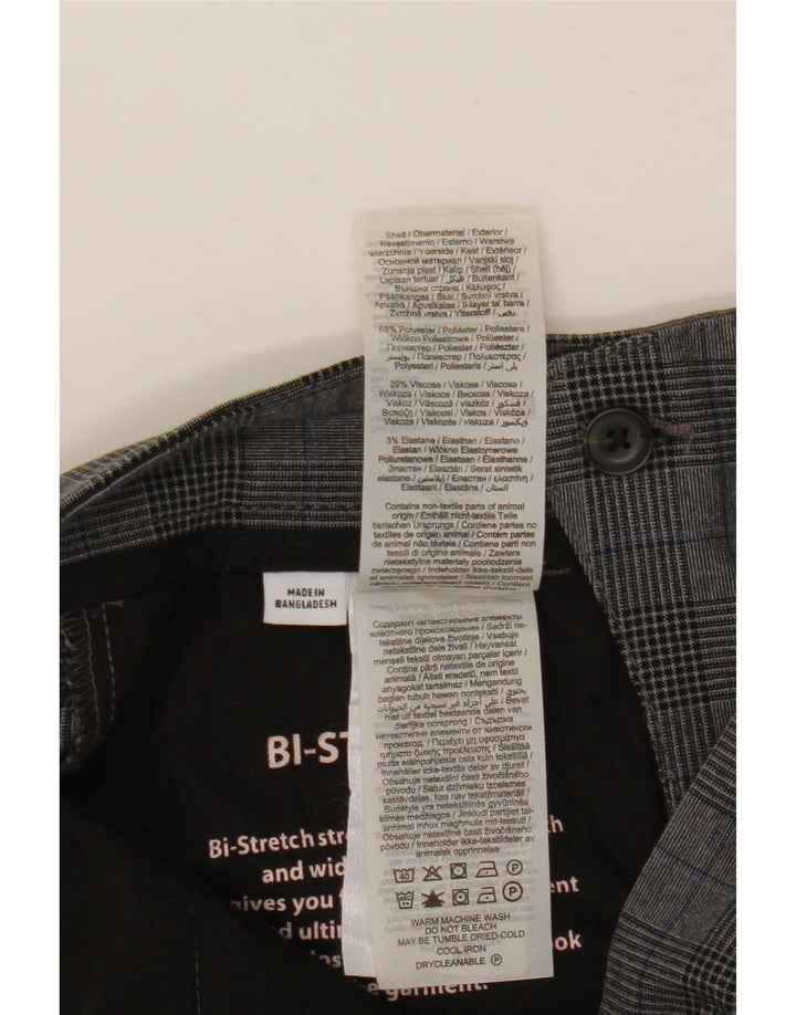 Jack & Jones muške uske hlače Marco W28 L30 sivi karirani poliester