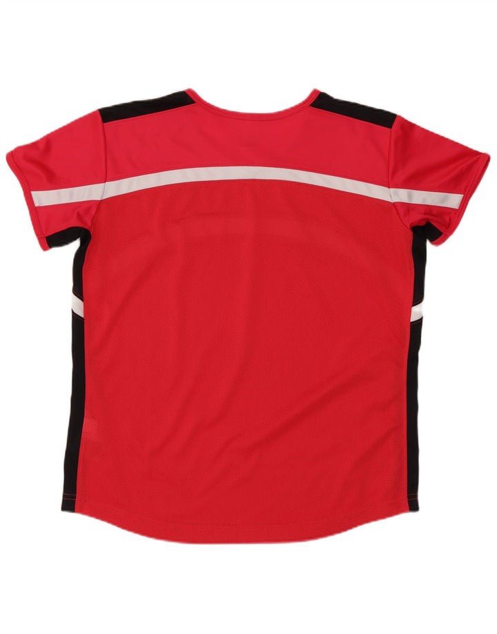 Nike Ženska Dri Fit majica kratkih rukava US 8/10 Medium Red Colourblock Poliester