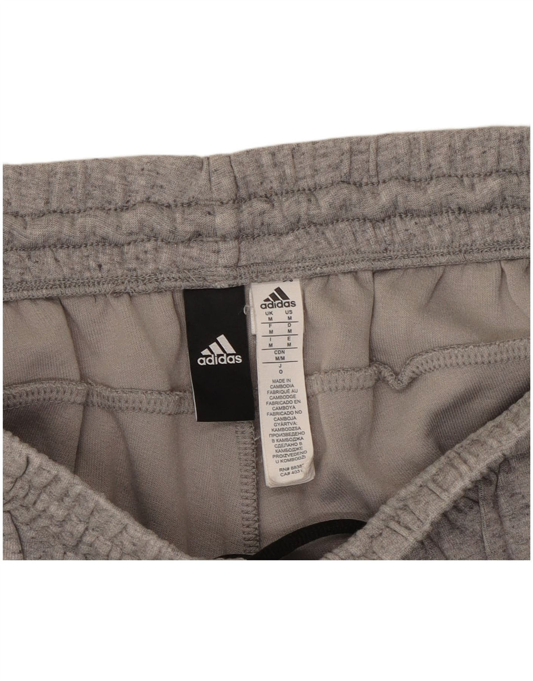 Adidas muške hlače za trenirku, srednje sivi flekasti pamuk