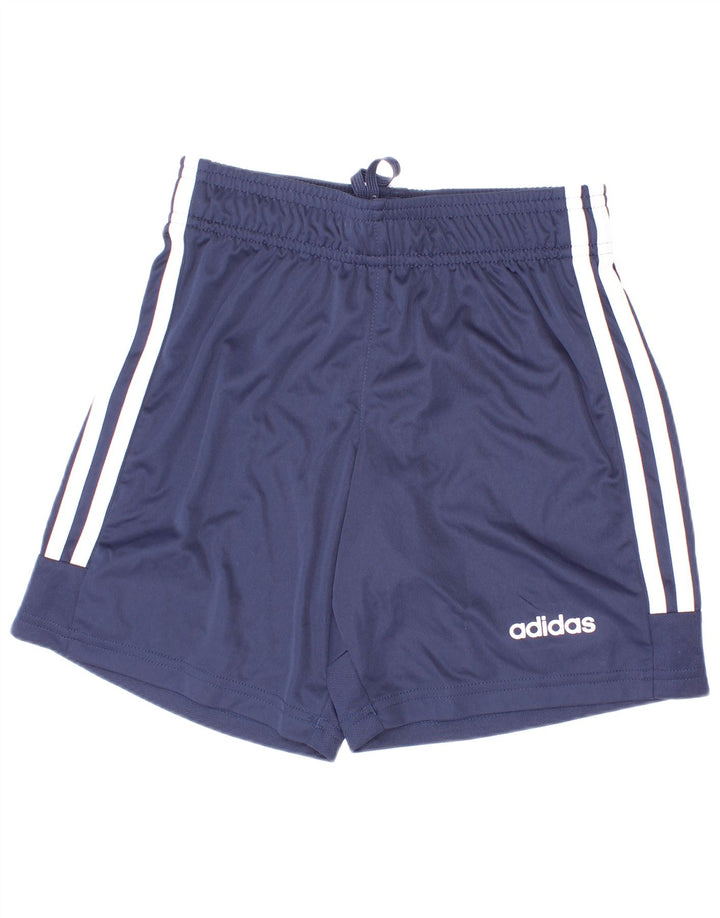 Sportske kratke hlače Adidas Climalite za dječake 9-10 godina tamnoplavi poliester