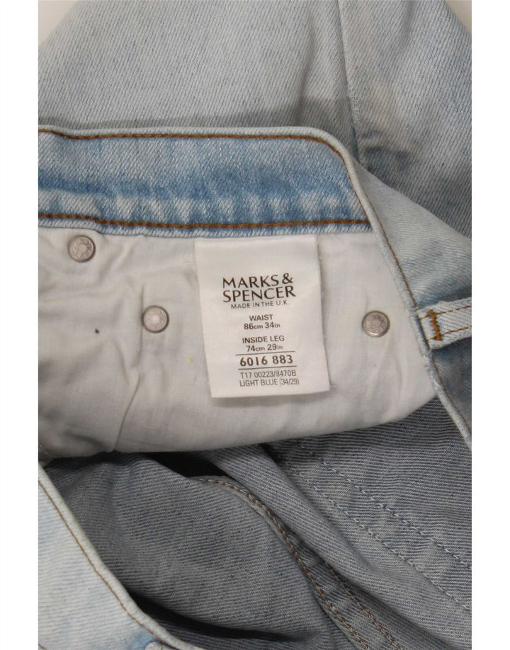 Marks & Spencer ženske traperice širokih nogavica W34 L29 plavi pamuk