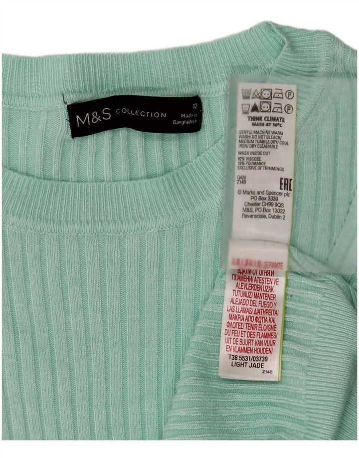 Marks & Spencer ženski džemper s veznim izrezom UK 12 Srednje zelena